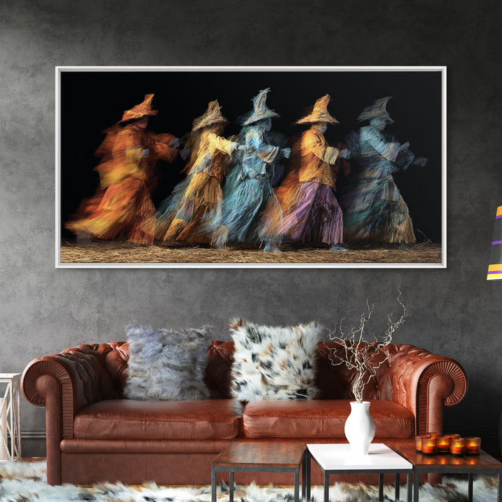 Colorful African Dancers In Motion Wall Art, Afrocentric Dance Painting, Black Culture Art, Vibrant Living Room Decor Canvas