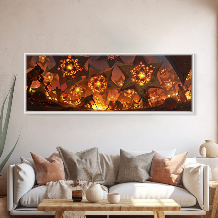 Mystic Jungle Stars Wall Art, African Inspired Safari Art, Dreamy Wall Art, Bohemian Decor Art, Nature Scene Art, Magical Decor