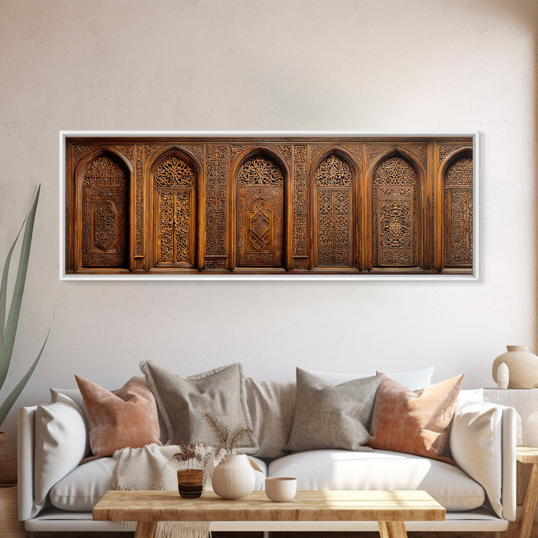 Ornate Golden Arched Door Wall Art, Moroccan Travel, African Decor, Cultural Wall Decor, Bohemian Decor, Elegant Home Gift