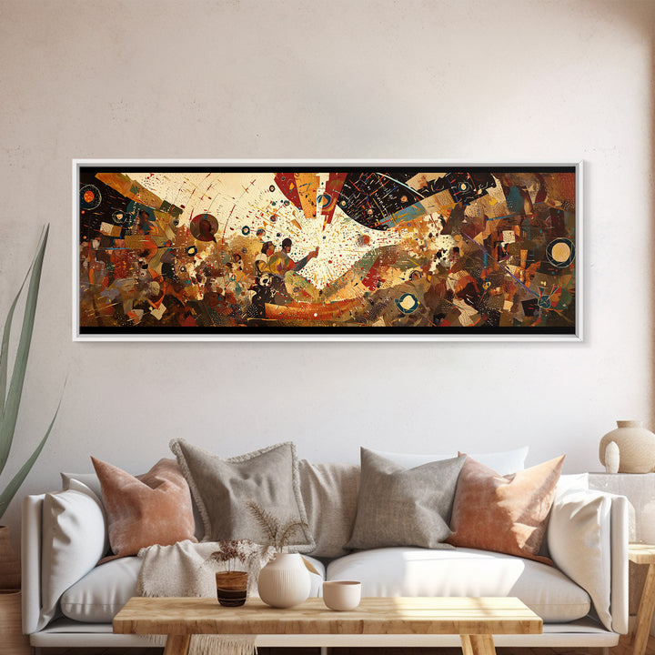 Vibrant Abstract African Celebration Canvas Print, Colorful African Art, Afrocentric Wall Art, Bold Home Decor, Cultural Gift