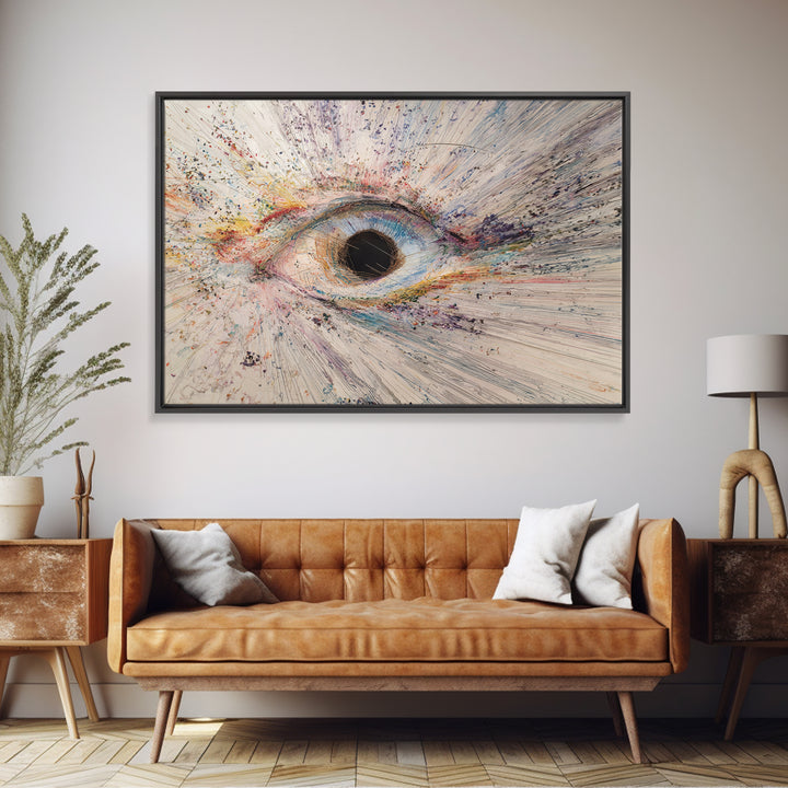 Radiant Cosmic Eye Black Hole Abstract Wall Art, Modern Canvas Art, Luxury Space Decor, Large Statement Print, Home Decor Gift