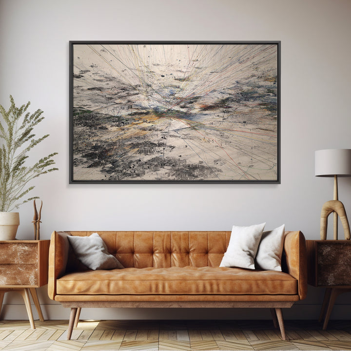 Expansive Abstract Storm Landscape Wall Art, Contemporary Art, Large Earth Tone Wall Art, Modern Office Decor Canvas Gift