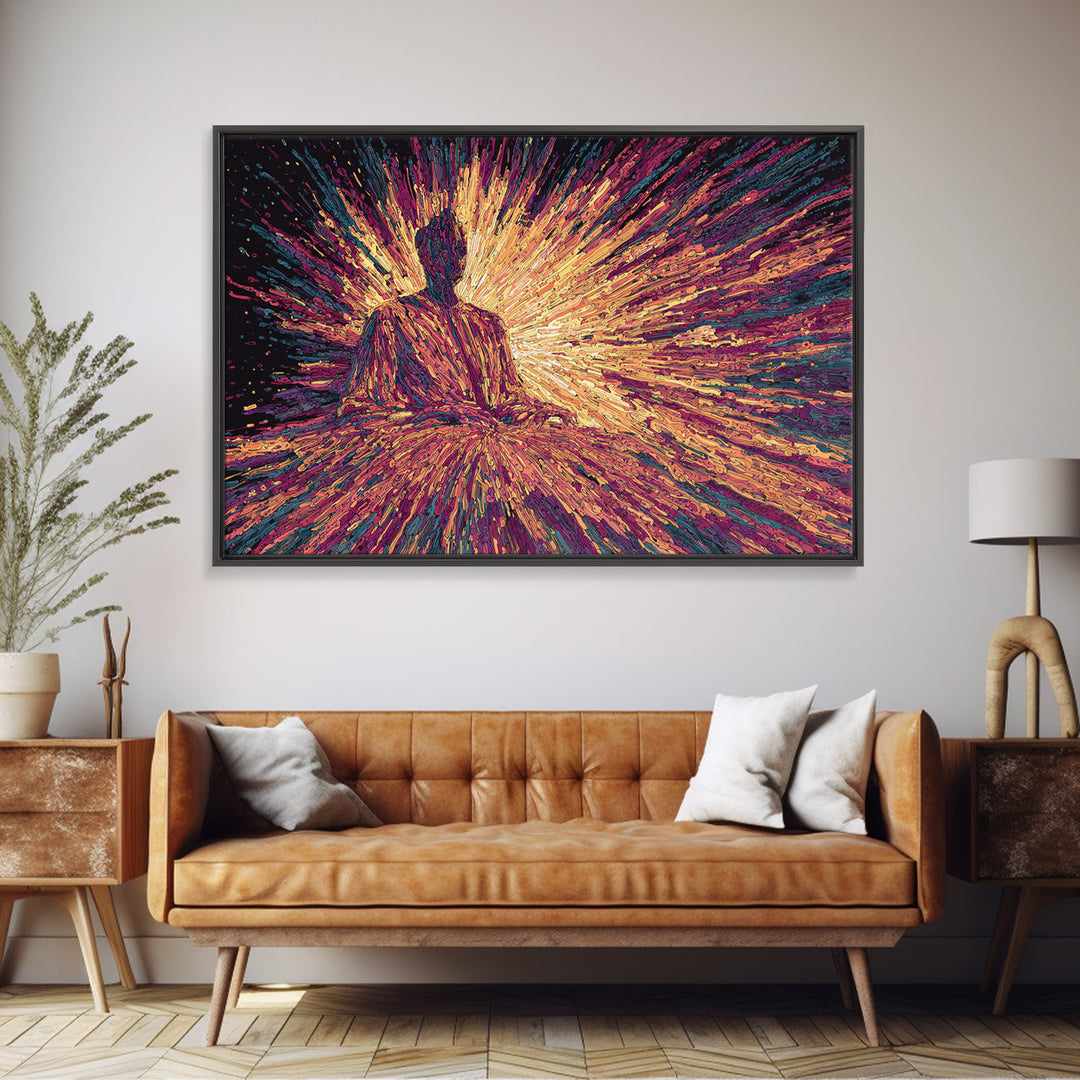 Radiant Seated Nude African Woman Wall Art, Afrocentric Feminine Canvas Decor, Empowered Black Beauty Portrait Print Gift