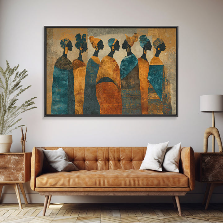 Indigo and Ochre Pattern Study by Woven Canvas Print, African Inspired Art, Set of 3 Prints, Living Room Decor, Abstract Art, AIA-3x2-52