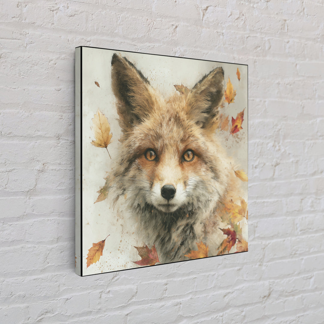 Dignified Fox Portrait Framed Canvas Print, Animal Art, Safari Nursery Decor, Living Room Decor, Fine Art, Creature, ANI-1x1-1