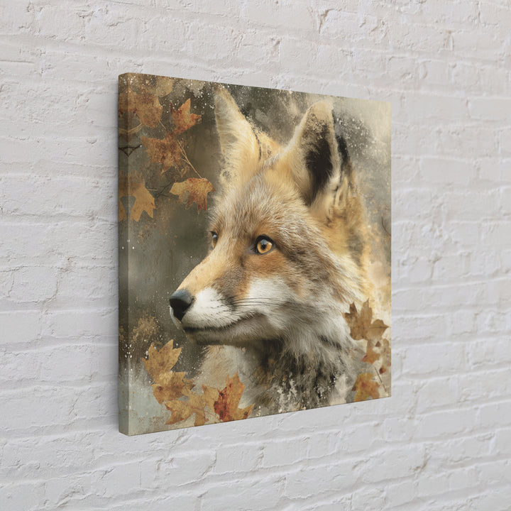 Dignified Fox Portrait Canvas Print, Animal Art, Modern Decor, Living Room Decor, Oil Painting, Creature, Home Decor, ANI-1x1-25
