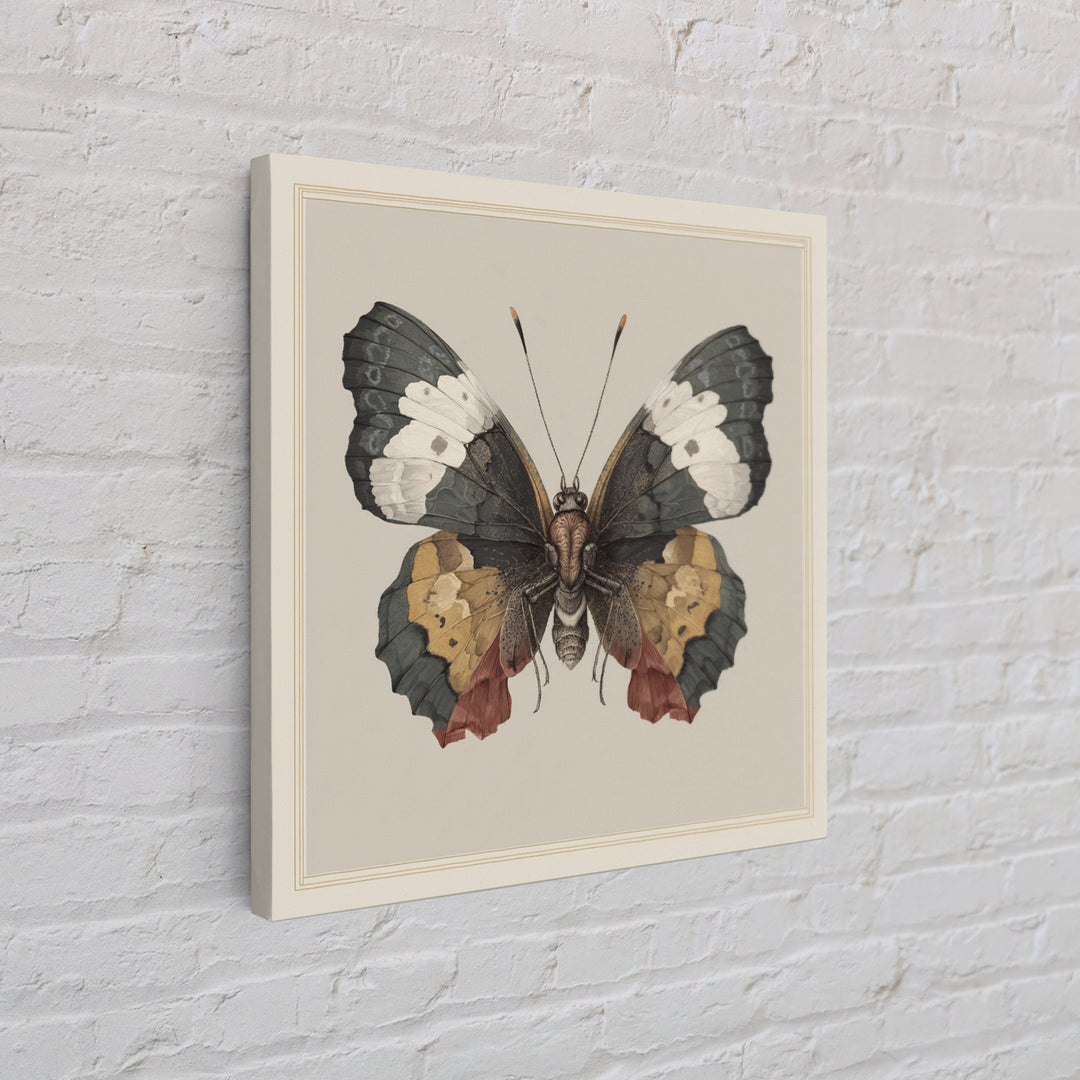 Butterfly Specimen Composition Framed Canvas Print, Animal Art, Original Art, Living Room Decor, Creature, Trendy Wall Art, ANI-1x1-47