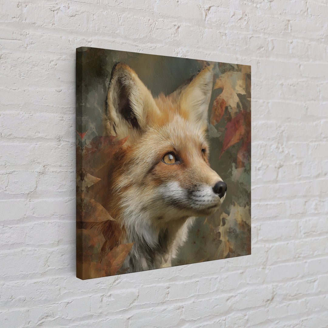 Dignified Fox Portrait Canvas Print, Animal Art, Wall Art, Living Room Decor, Fine Art, Creature, Nursery Decor, Art Deco, ANI-1x1-97