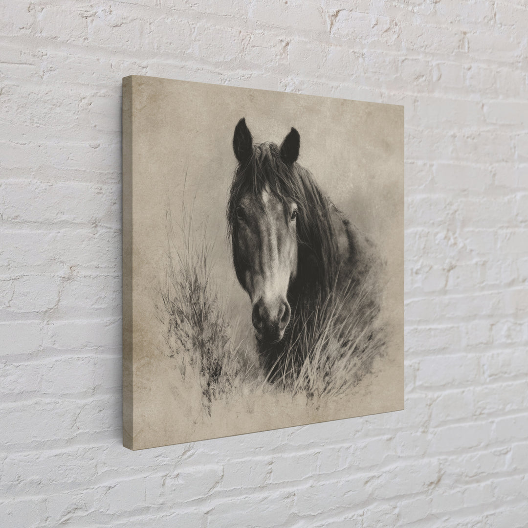 Majestic Horse Head Canvas Print, Animal Art, Wall Art, Living Room Decor, Fine Art, Creature, Nursery Decor, Art Deco, ANI-1x1-99