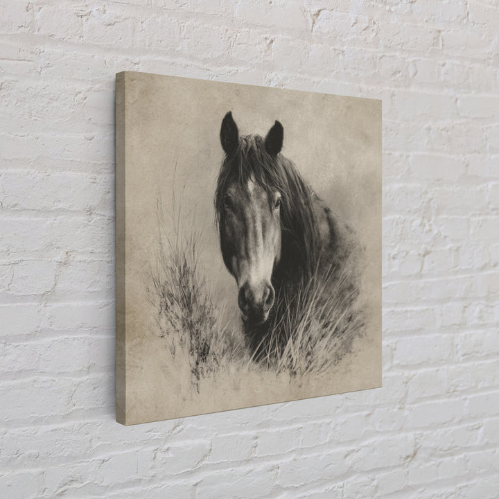 Majestic Horse Head Canvas Print, Animal Art, Wall Art, Living Room Decor, Fine Art, Creature, Nursery Decor, Art Deco, ANI-1x1-99