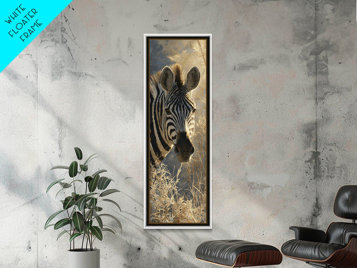 Zebra Portrait with Bold Graphic Stripe Pattern Canvas Print, Animal Art, Art Print, Living Room Decor, Fine Art, Creature, ANI-1x3-77