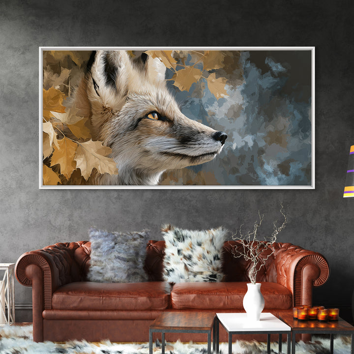 Dignified Fox Portrait Canvas Print, Animal Art, Wall Art, Living Room Decor, Fine Art, Creature, Nursery Decor, Art Deco, ANI-2x1-21