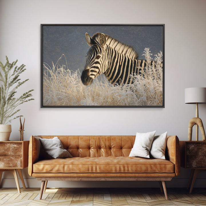 Zebra Portrait with Bold Graphic Stripe Pattern Canvas Print, Animal Art, Printable Art, Living Room Decor, Fine Art, Creature, ANI-3x2-21