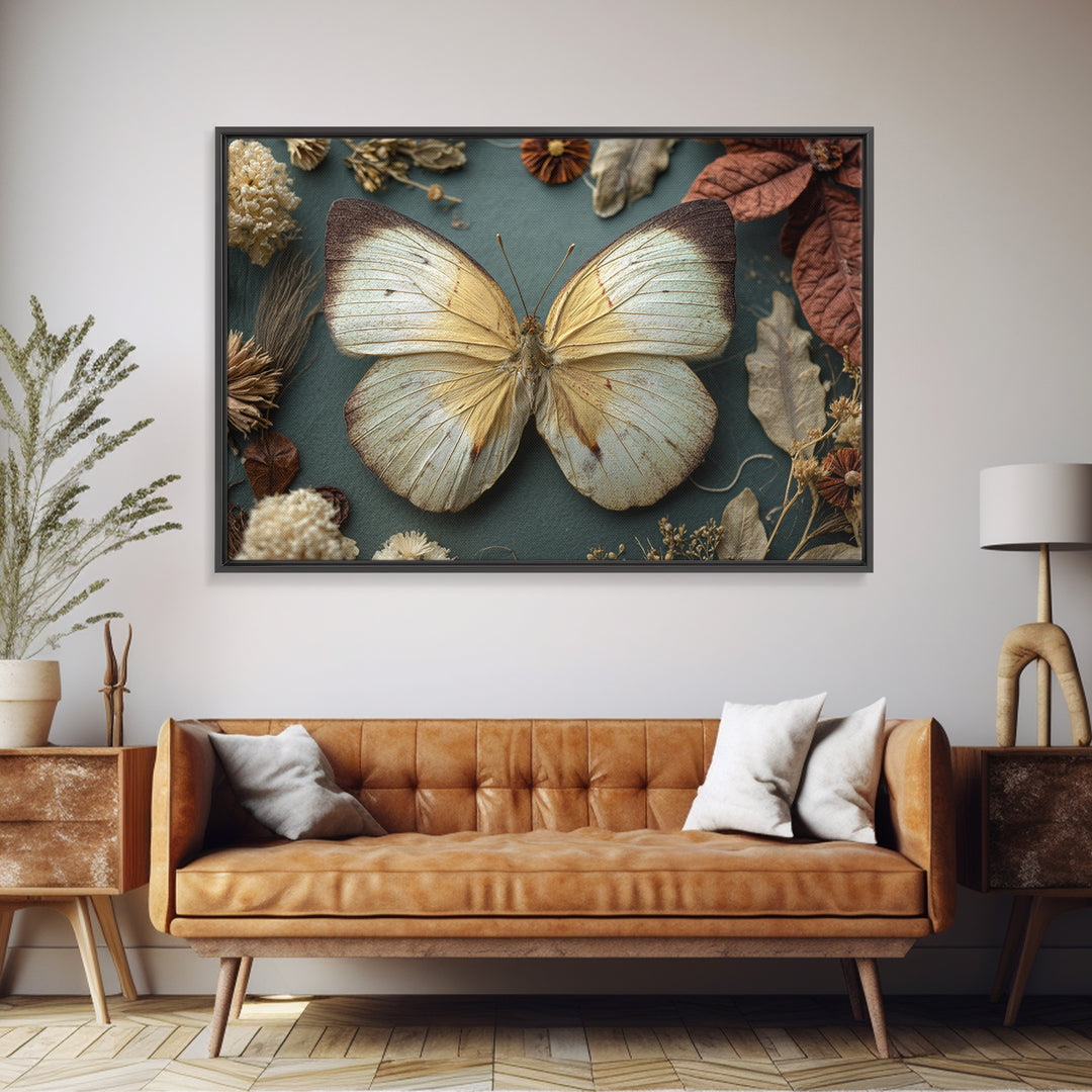 Butterfly Specimen Composition Canvas Print, Animal Art, Nursery Art, Living Room Decor, Fine Art, Creature, Luxury Decor, ANI-3x2-51