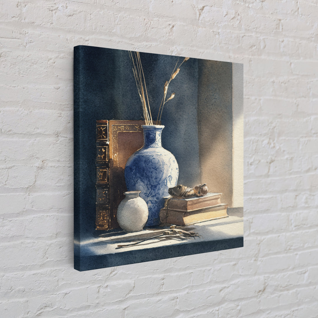 Sunlit Interior Still Life Canvas Print, Art, Canvas Art, Living Room Decor, Fine Art, Horizontal Wall Art, Home Decor, ART-1x1-14
