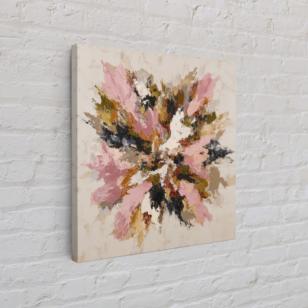 Contemporary Abstract with Layered Pigments and Energetic Canvas Print, Art, Framed Wall Art, Living Room Decor, ART-1x1-2