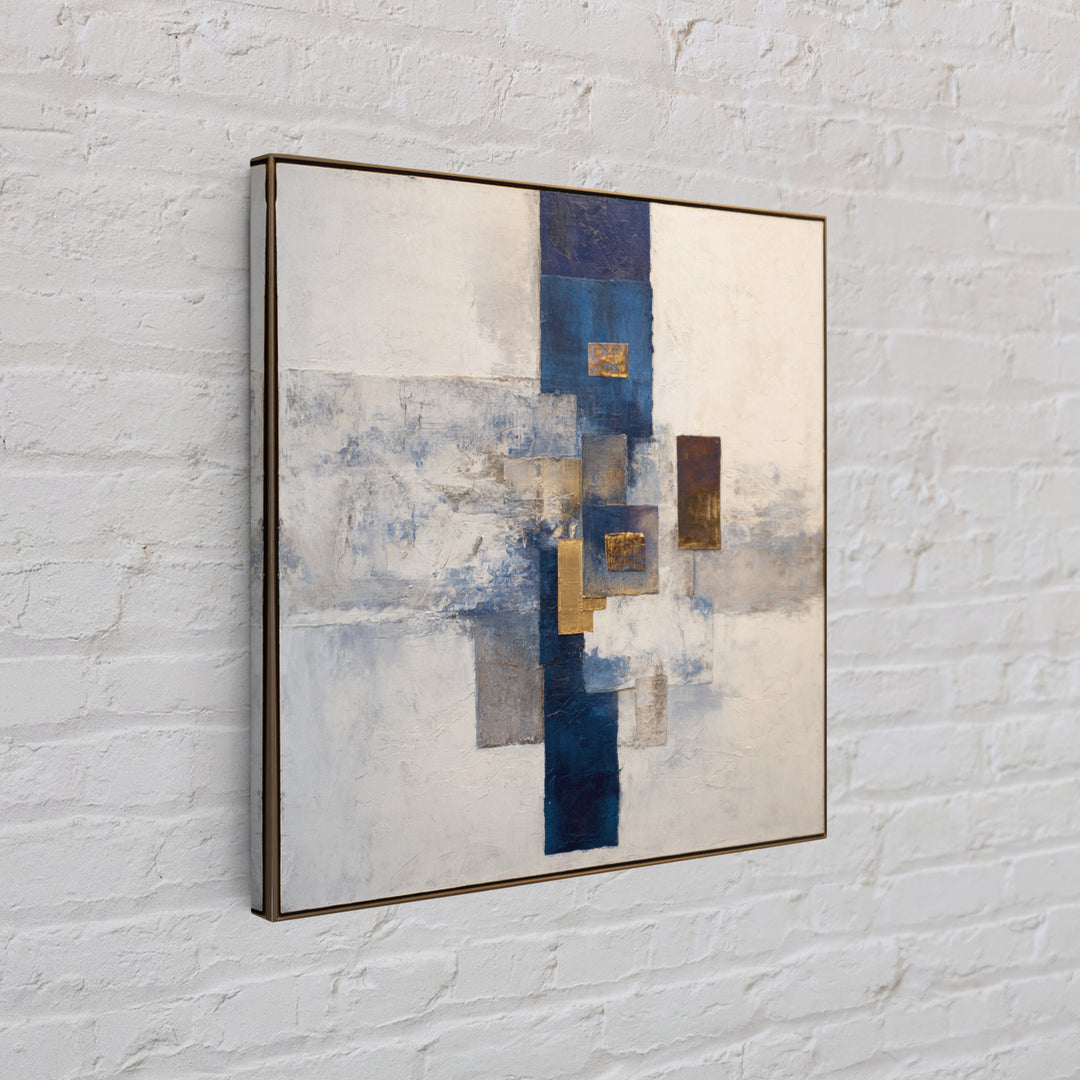 Modern Sculptural Shapes Rendered as Painted Forms Canvas Print, Art, Framed Art, Living Room Decor, Abstract Art, ART-1x1-30