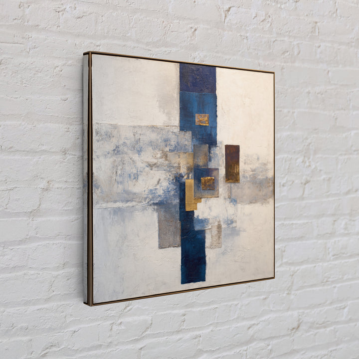Modern Sculptural Shapes Rendered as Painted Forms Canvas Print, Art, Framed Art, Living Room Decor, Abstract Art, ART-1x1-30