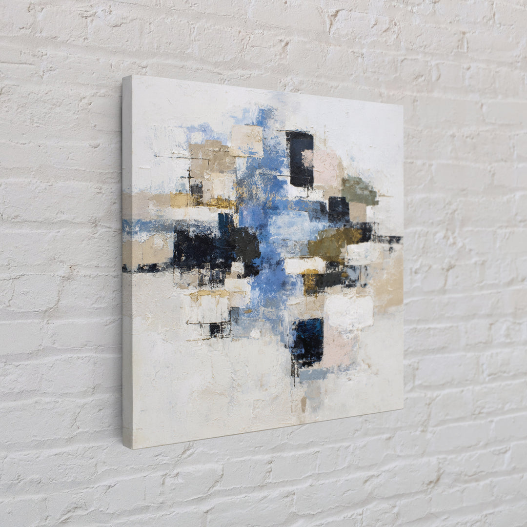 Abstract Water Forms Framed Canvas Print, Art, Pink Wall Art, Living Room Decor, Abstract Art, Textured Painting, ART-1x1-67