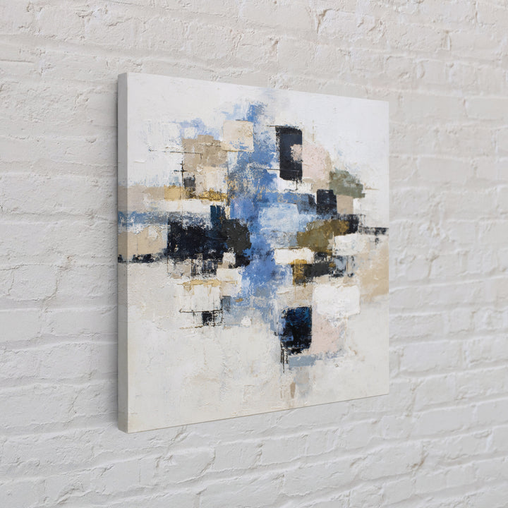 Abstract Water Forms Framed Canvas Print, Art, Pink Wall Art, Living Room Decor, Abstract Art, Textured Painting, ART-1x1-67