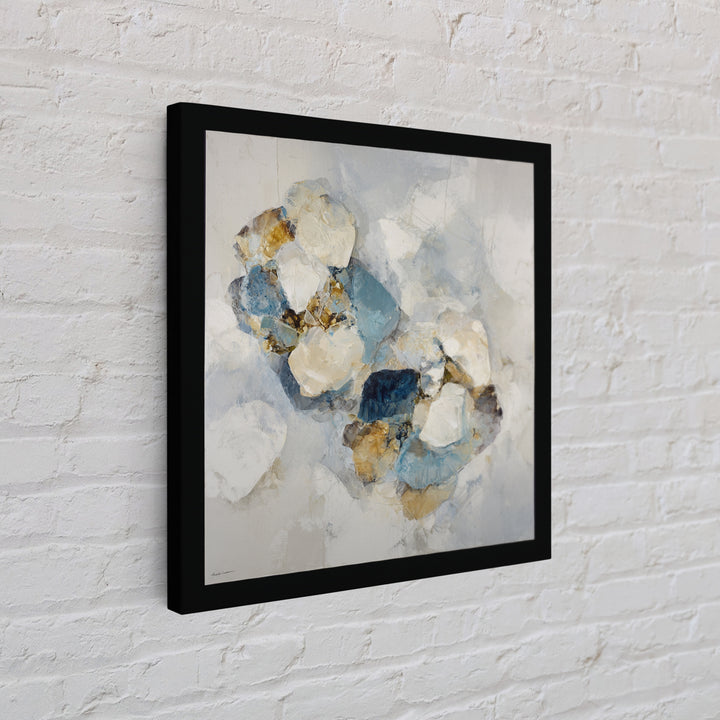 Modern Sculptural Shapes Rendered as Painted Forms Framed Canvas Print, Art, Resin Art, Living Room Decor, Abstract Art, ART-1x1-78