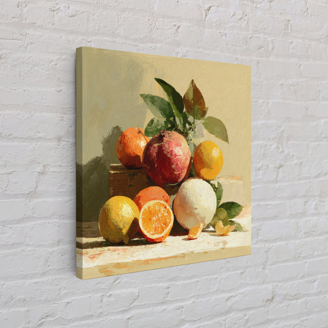 Bold Pop Fruit Composition Framed Canvas Print, Art, Luxury Decor, Living Room Decor, Fine Art, Metal Wall Art, ART-1x1-88