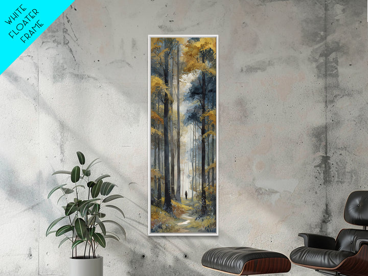 Woodland Path with Golden Autumn Atmosphere Canvas Print, Art, Digital Wall Art, Living Room Decor, Fine Art, ART-1x3-11