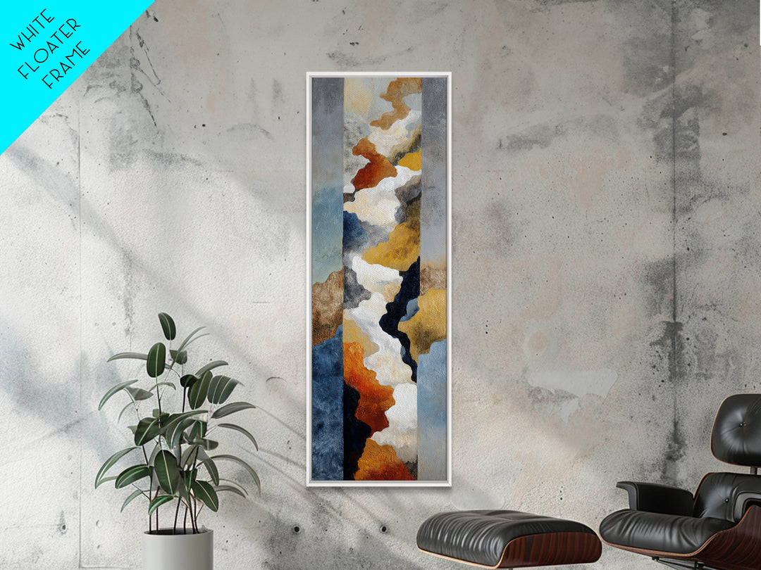 Contemporary Abstract with Layered Pigments and Energetic Canvas Print, Art, Framed Art, Living Room Decor, Fine Art, ART-1x3-14