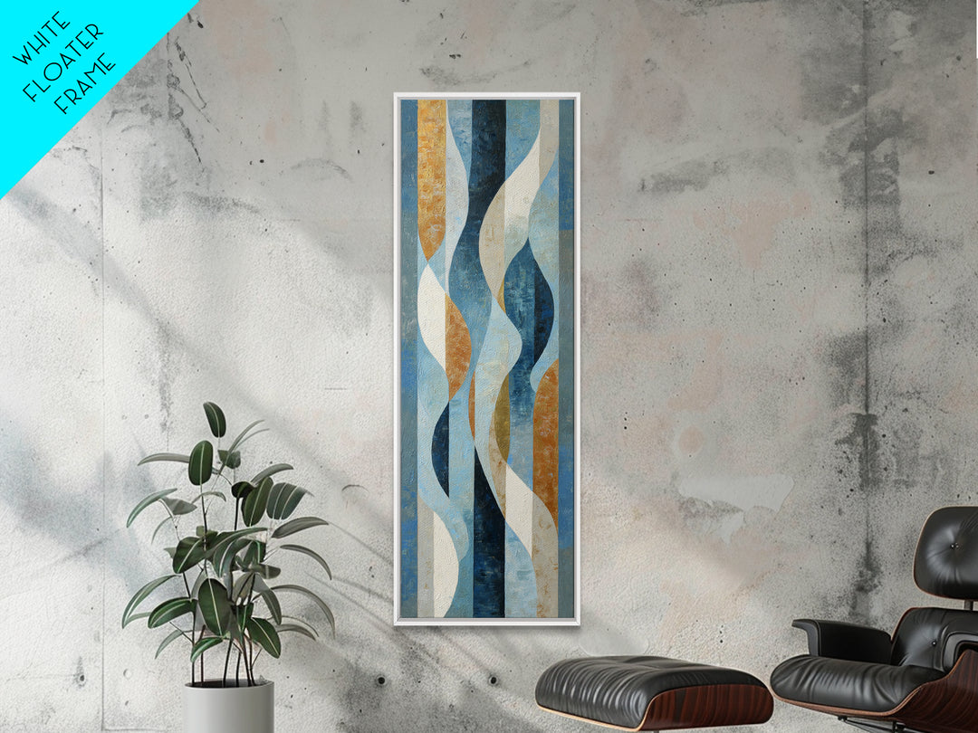 Abstract Water Forms Framed Canvas Print, Art, Luxury Decor, Living Room Decor, Abstract Art, Metal Wall Art, ART-1x3-31