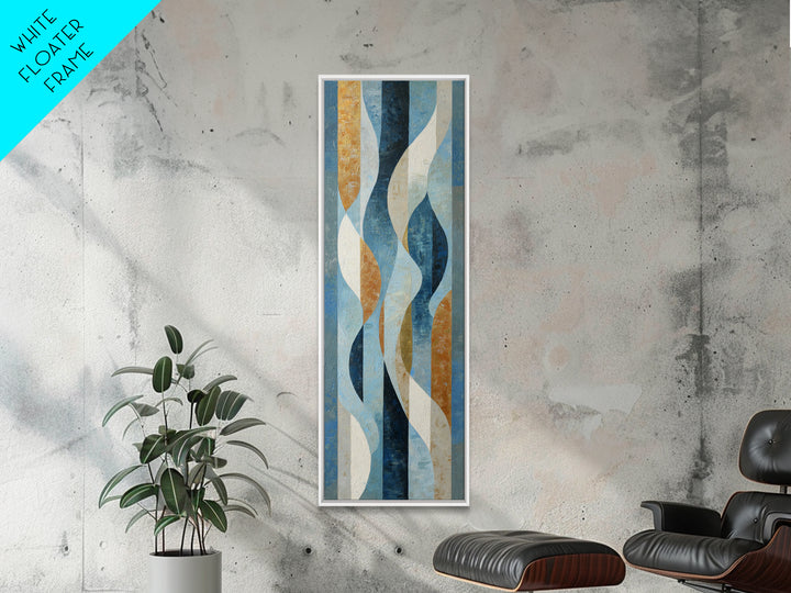 Abstract Water Forms Framed Canvas Print, Art, Luxury Decor, Living Room Decor, Abstract Art, Metal Wall Art, ART-1x3-31