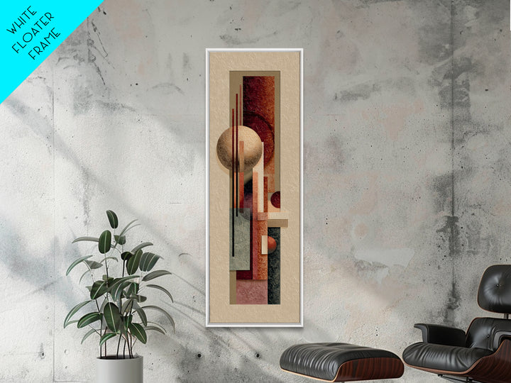 Modern Sculptural Shapes Rendered as Painted Forms Canvas Print, Art, Wood Wall Art, Living Room Decor, Fine Art, ART-1x3-42