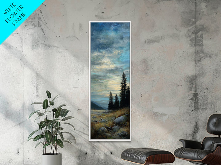 Quiet Mountain Scene Canvas Print, Art, Black Art, Living Room Decor, Fine Art, Wall Decor, Neutral Decor, Modern Decor, ART-1x3-5