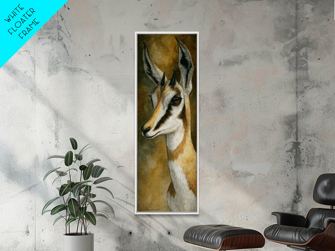 Elegant Animal Portrait Framed Canvas Print, Art, Textured Wall Art, Living Room Decor, Oil Painting, Gallery Decor, ART-1x3-54