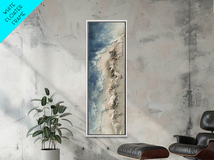 Dramatic Seascape with Foam and Storm Clouds Canvas Print, Art, Luxury Decor, Living Room Decor, Abstract Art, ART-1x3-60
