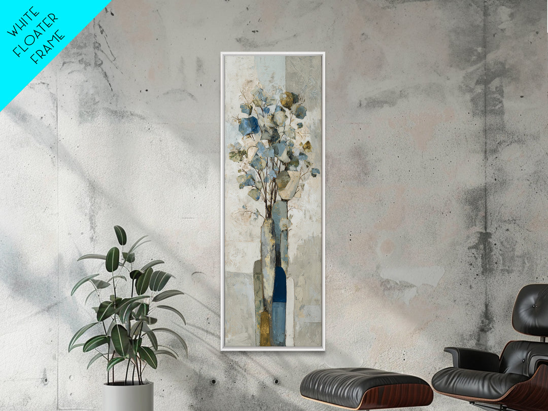 Modern Sculptural Shapes Rendered as Painted Forms Framed Canvas Print, Art, Boho Wall Art, Living Room Decor, Abstract Art, ART-1x3-66