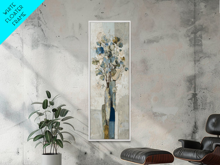 Modern Sculptural Shapes Rendered as Painted Forms Framed Canvas Print, Art, Boho Wall Art, Living Room Decor, Abstract Art, ART-1x3-66