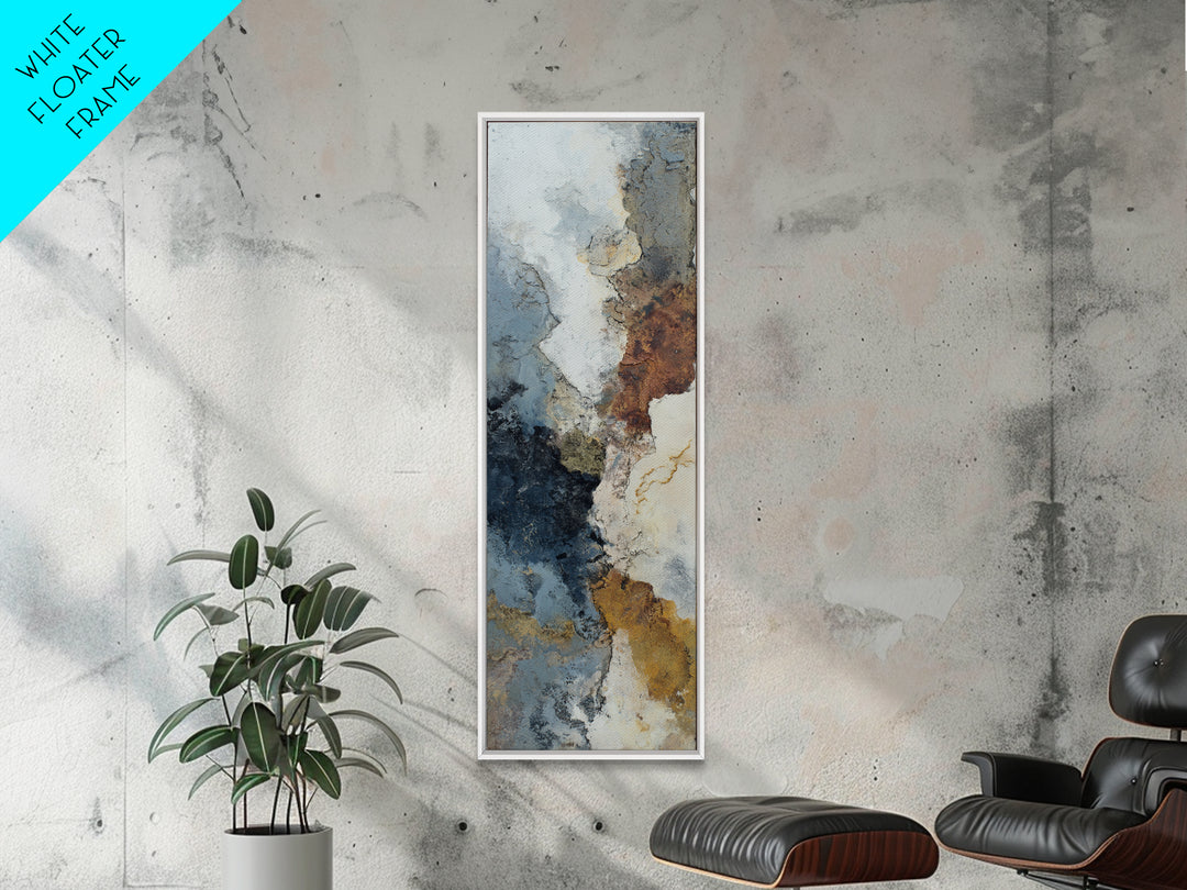 Contemporary Abstract with Layered Pigments and Energetic Canvas Print, Art, Wall Decor, Living Room Decor, Abstract Art, ART-1x3-86