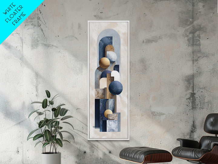 Modern Sculptural Shapes Rendered as Painted Forms Canvas Print, Art, Neutral Decor, Living Room Decor, Abstract Art, ART-1x3-90