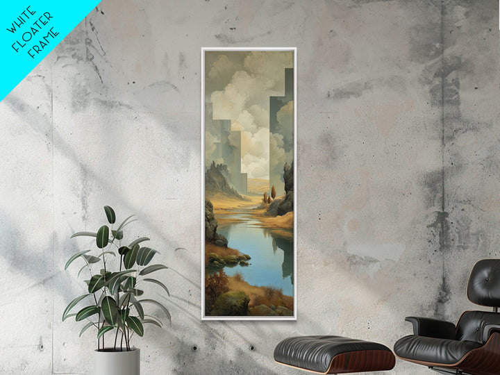 Surreal Dream Landscape Canvas Print, Art, Canvas Wall Art, Living Room Decor, Oil Painting, Boho Wall Art, Pink Wall Art, ART-1x3-95