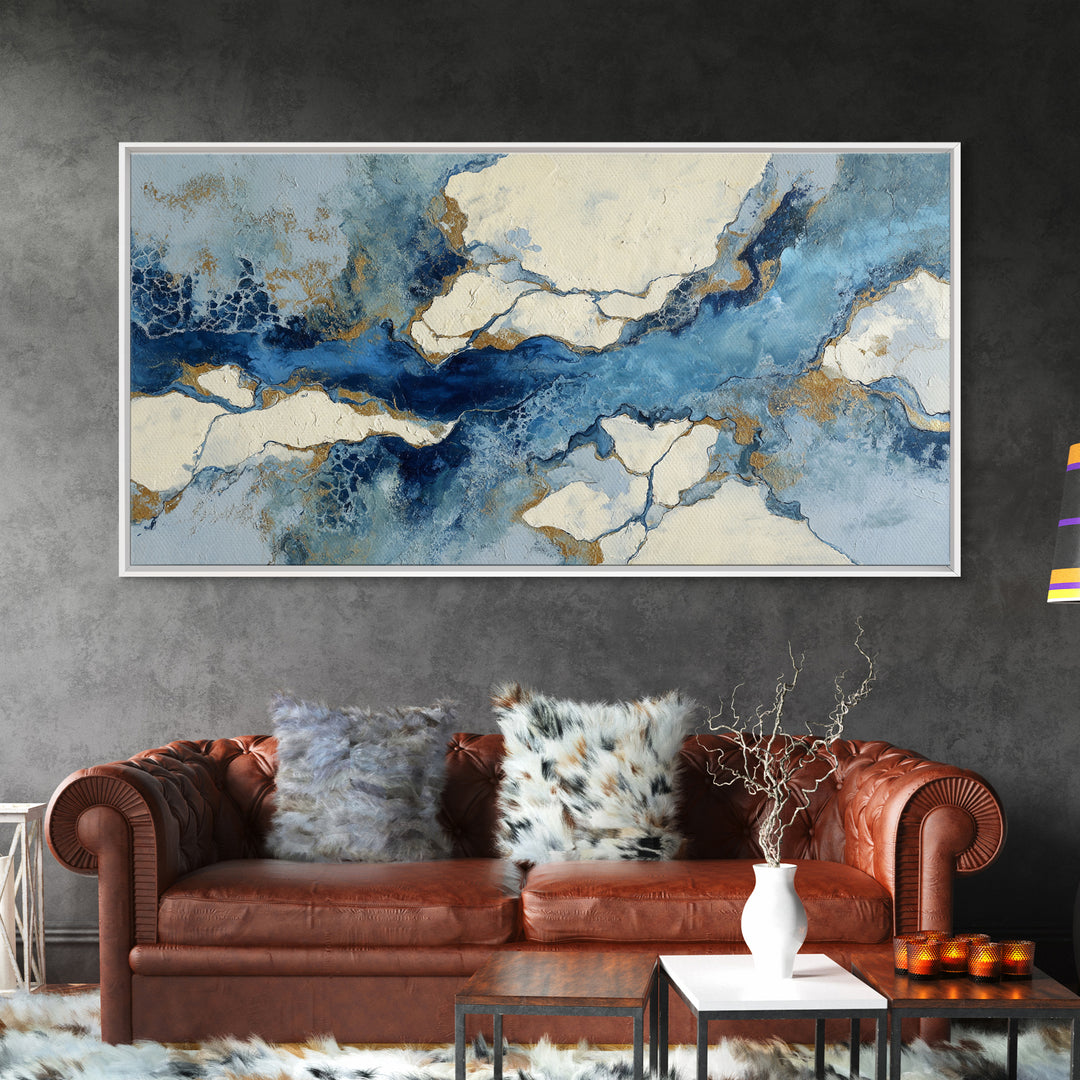 Abstract Water Forms Framed Canvas Print, Art, Room Decor, Living Room Decor, Abstract Art, Art Commission, Digital Wall Art, ART-2x1-15