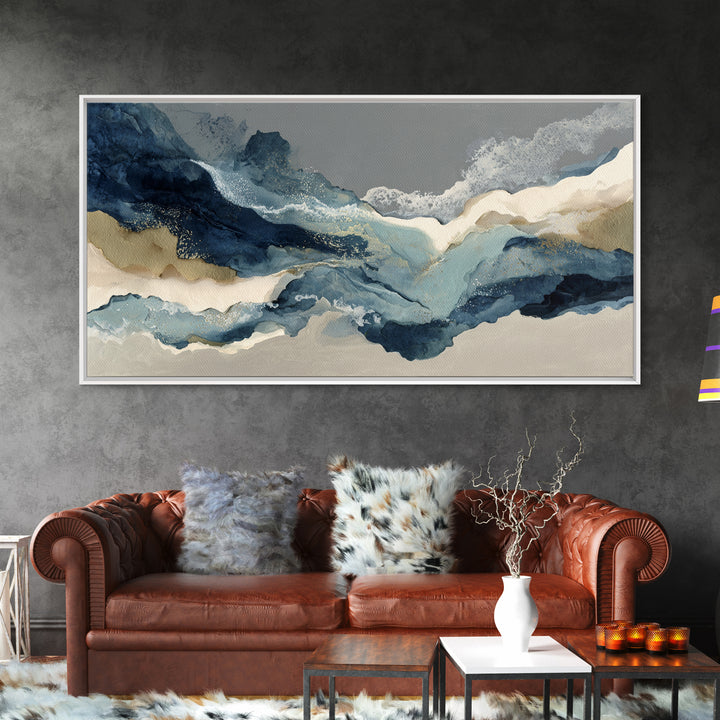 Modern Sculptural Shapes Rendered as Painted Forms Canvas Print, Art, Wall Decor, Living Room Decor, Fine Art, ART-2x1-2
