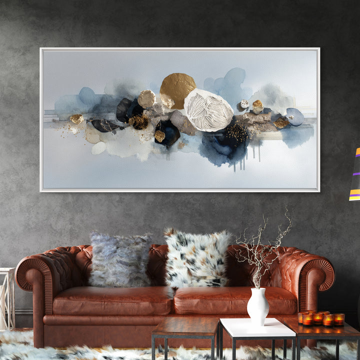 Modern Sculptural Shapes Rendered as Painted Forms Canvas Print, Art, Contemporary Art, Living Room Decor, Abstract Art, ART-2x1-74
