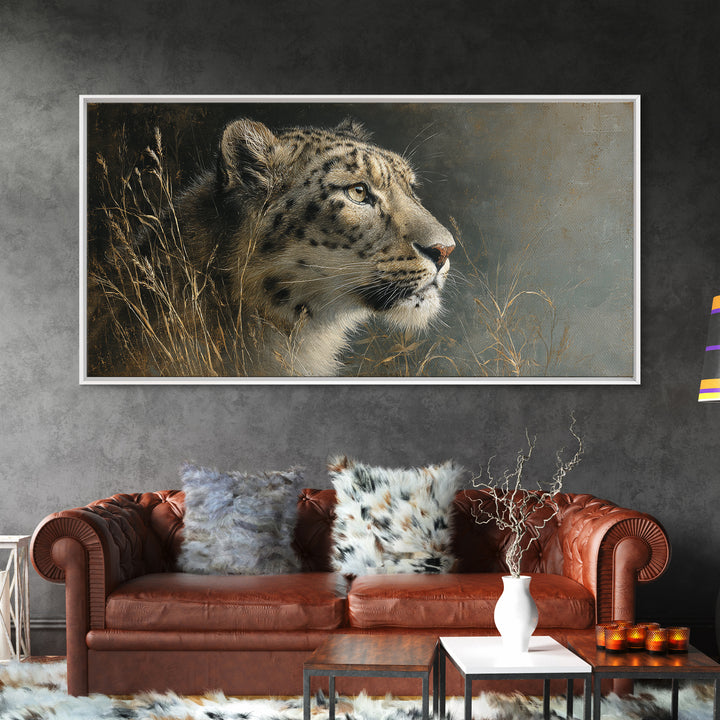 Elegant Animal Portrait Framed Canvas Print, Art, Textured Painting, Living Room Decor, Fine Art, Digital Wall Art, ART-2x1-86