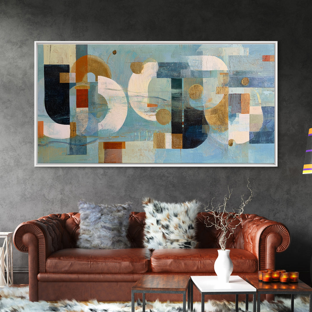 Abstract Water Forms Framed Canvas Print, Art, Ai Art, Living Room Decor, Abstract Art, Home Decor, Gallery Decor, ART-2x1-87