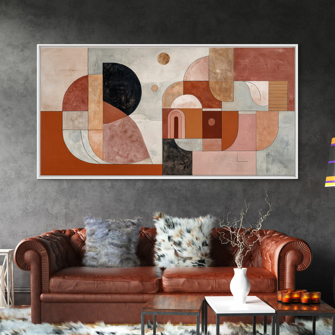 Modern Sculptural Shapes Rendered as Painted Forms Canvas Print, Art, Contemporary Art, Living Room Decor, Abstract Art, ART-2x1-98