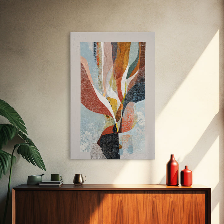 Contemporary Abstract with Layered Pigments and Energetic Canvas Print, Art, Wall Decor, Living Room Decor, Abstract Art, ART-2x3-10