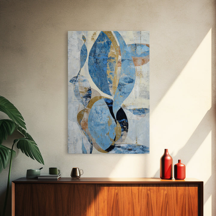 Abstract Water Forms Framed Canvas Print, Art, Canvas Art, Living Room Decor, Abstract Art, Horizontal Wall Art, ART-2x3-3