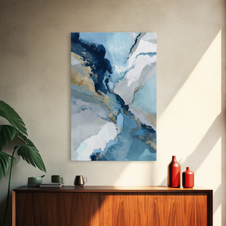 Abstract Water Forms Framed Canvas Print, Art, Pink Wall Art, Living Room Decor, Fine Art, Textured Painting, ART-2x3-51