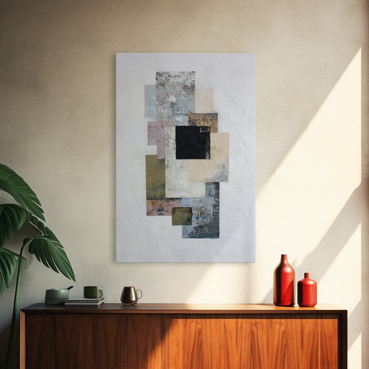 Geometric Color Study Canvas Print, Art, Art Prints, Living Room Decor, Fine Art, Framed Wall Art, Canvas Wall Art, ART-2x3-65