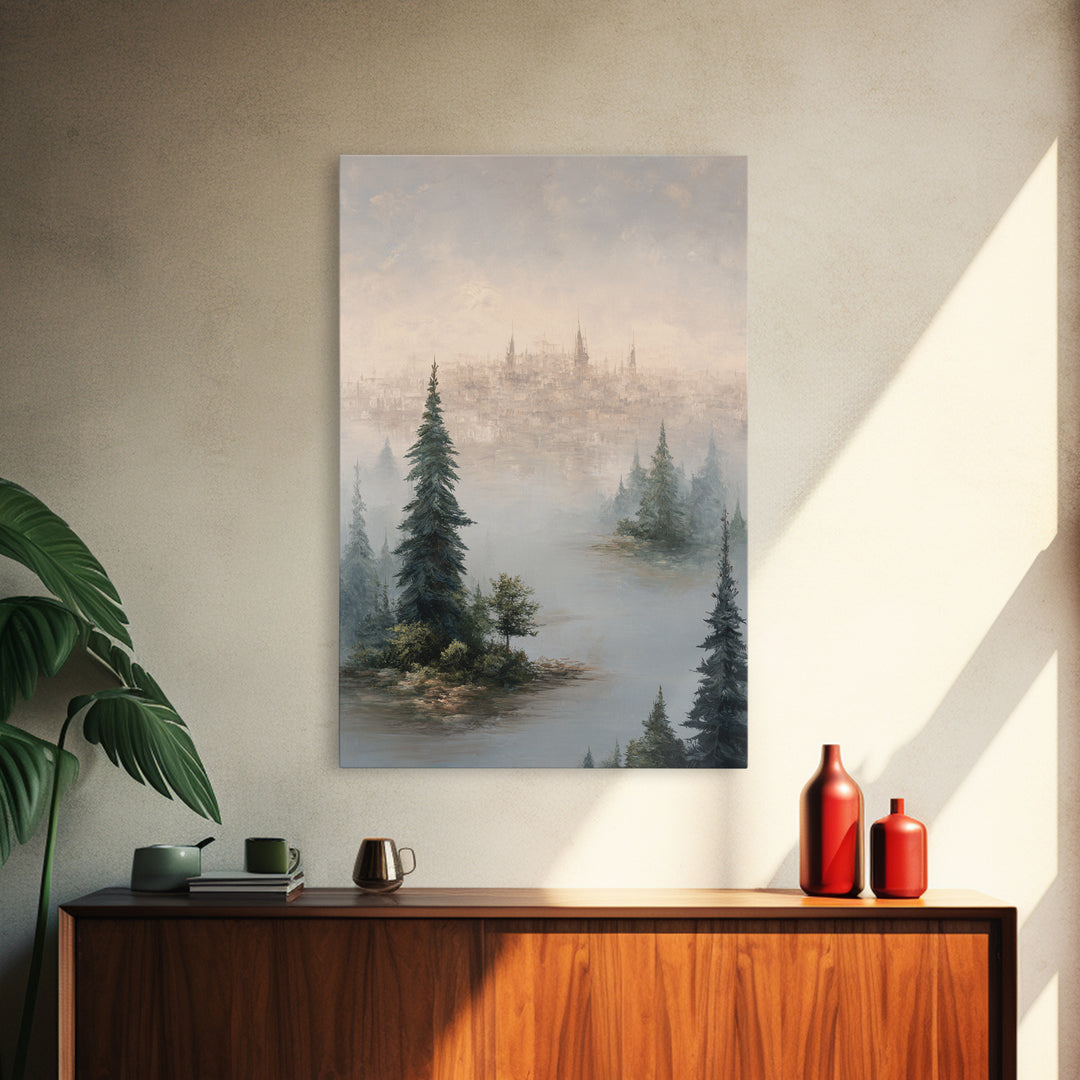 Surreal Dream Landscape Canvas Print, Art, Printable Wall Art, Living Room Decor, Fine Art, Canvas Art, Ai Art, ART-2x3-91